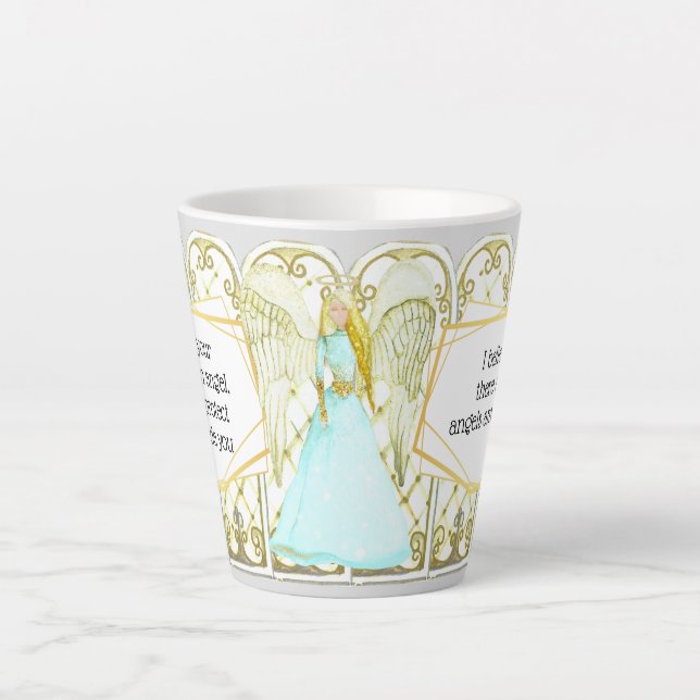 Guardian angel for girls | DIY sayings poems Latte Mug (Front)