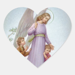Guardian Angel Heart Sticker