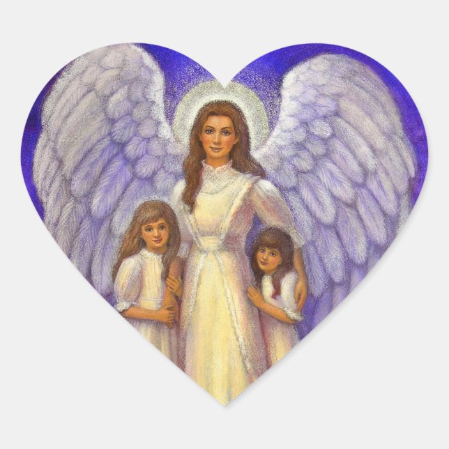 Guardian Angel Heart Sticker (Front)