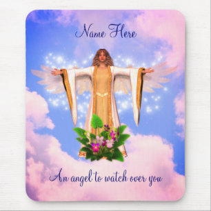 Guardian Angel Inspirational Personalised Mouse Mat
