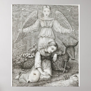 Guardian Angel - Kinder and Hausmärchen - c1819 Poster