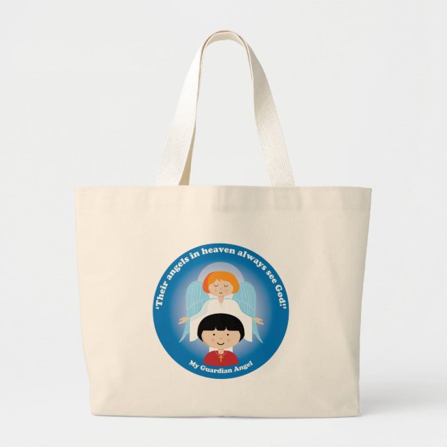 Guardian Angel Large Tote Bag (Front)