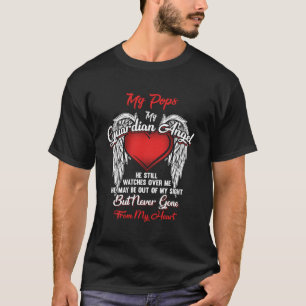 Guardian Angel My Pops Christmas He Watches Over M T-Shirt