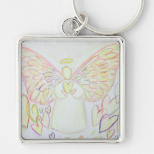 Guardian Angel of Hearts Keychain Custom Pendant