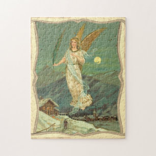 Guardian Angel Over The Town Jigsaw Puzzle