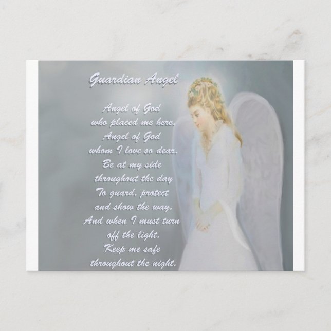 Guardian Angel Poem Postcard (Front)