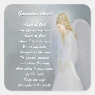 Guardian Angel Poem Square Sticker