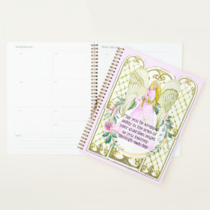 Guardian angel poem to daughter from mother pink planner
