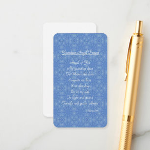 Guardian Angel Prayer Blue Enclosure Card