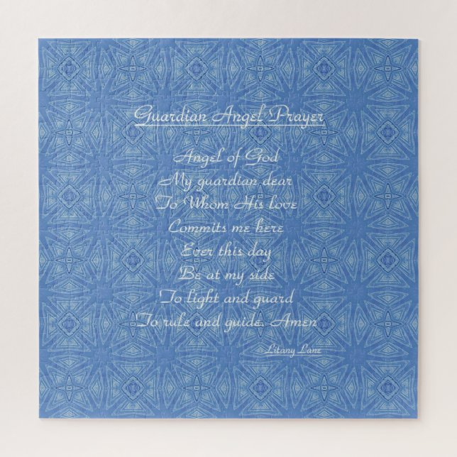 Guardian Angel Prayer Blue Jigsaw Puzzle (Vertical)
