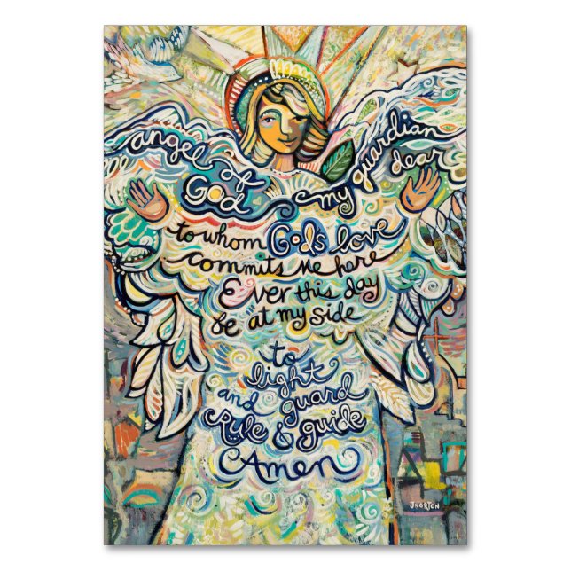 Guardian Angel prayer card (Front)