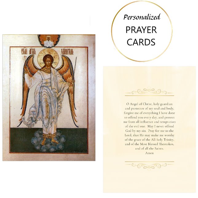 Guardian Angel Prayer Card Orthodox Christian (Creator Uploaded)