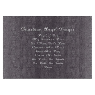 Guardian Angel Prayer Charcoal Cutting Board