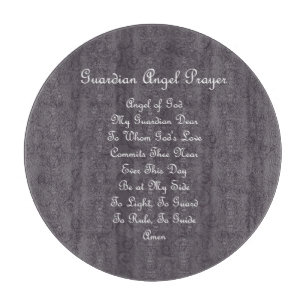 Guardian Angel Prayer Charcoal Cutting Board