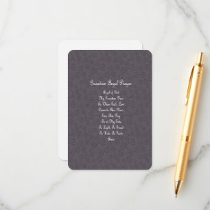 Guardian Angel Prayer Charcoal Grey Enclosure Card