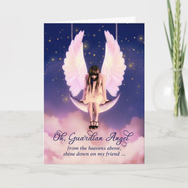 Guardian Angel Prayer for Female Friend Card (Front)