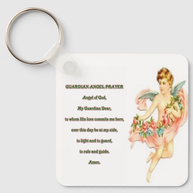 Guardian angel prayer key ring (Front)