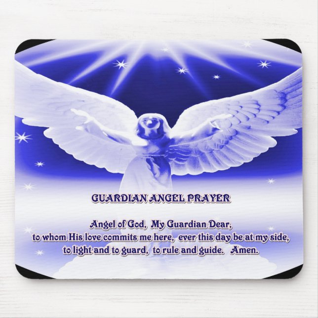 guardian angel prayer mouse mat (Front)