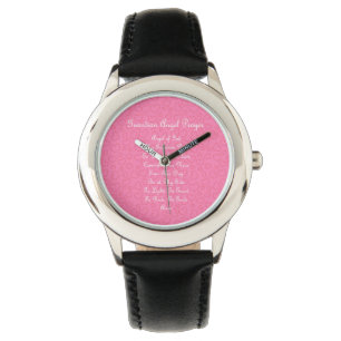 Guardian Angel Prayer Pink Watch