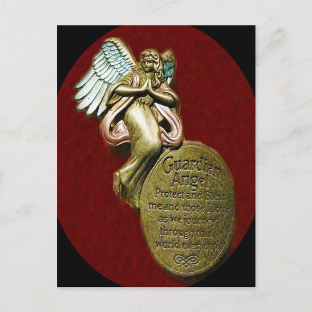 Guardian angel prayer postcard (Front)