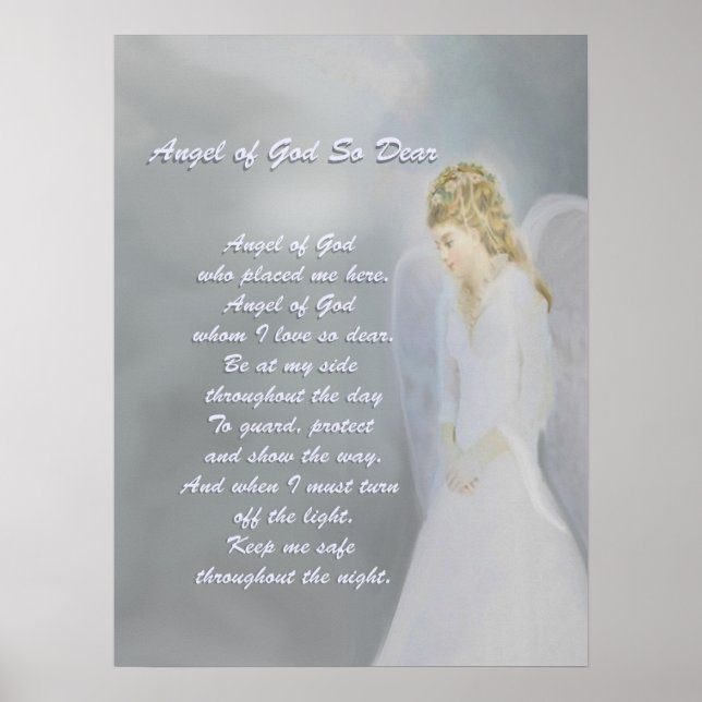 Guardian Angel Prayer Poster (Front)