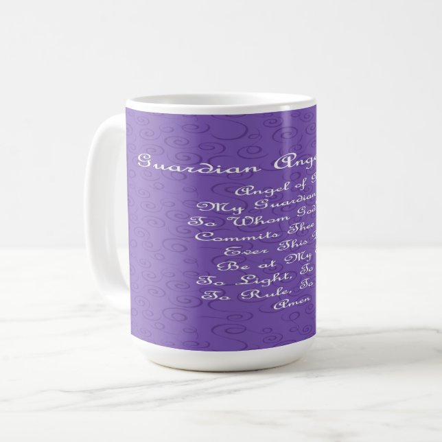 Guardian Angel Prayer Purple    Coffee Mug (Front Left)