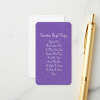 Guardian Angel Prayer Purple