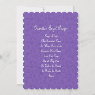 Guardian Angel Prayer Purple Holiday Card