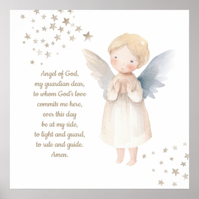 Guardian angel printable poster (Front)