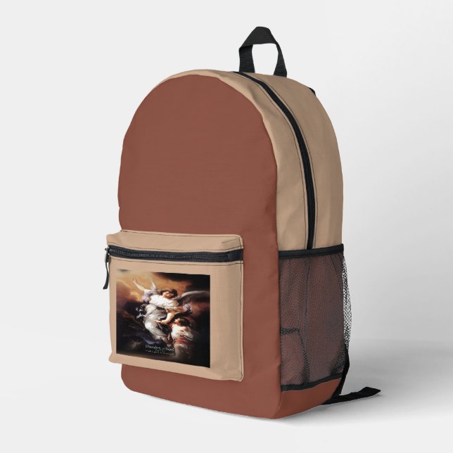 Guardian Angel Printed Backpack (Back Corner Right)