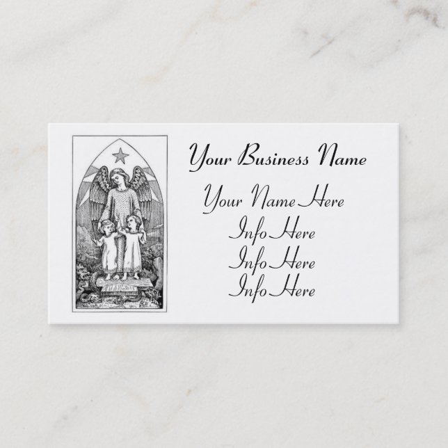 Guardian Angel Protecting Children Business Card (Front)