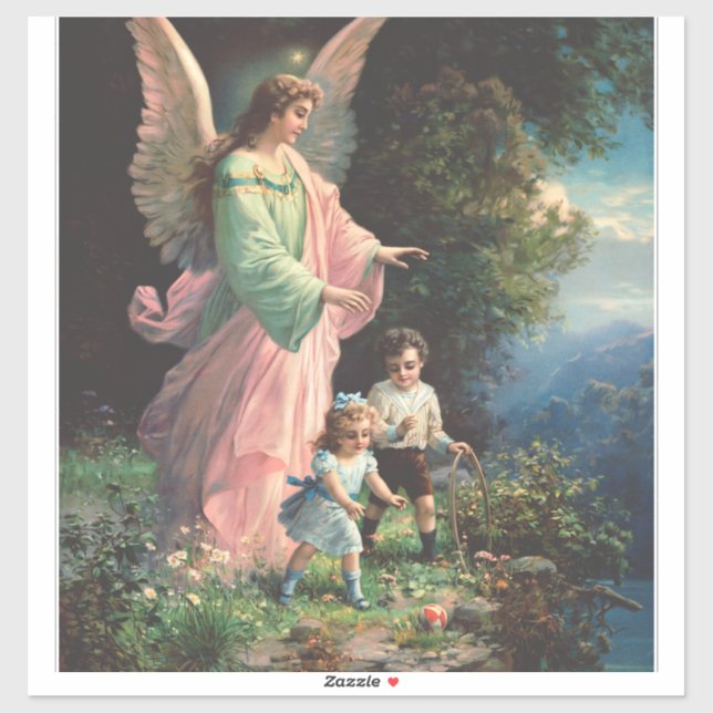 Guardian angel protecting children near a ledge (Sheet)