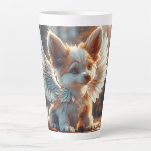 Guardian Angel Puppy Digital Art Latte Mug