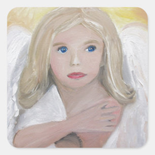 Guardian angel Religious Catholic Spiritual Square Sticker