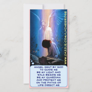 GUARDIAN ANGEL ROSE photo card