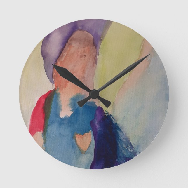 Guardian Angel Round Clock (Front)
