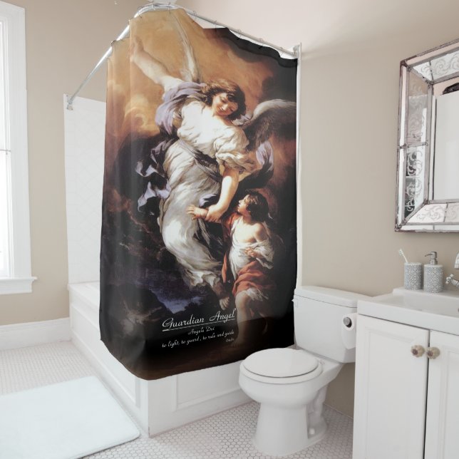 Guardian Angel Shower Curtain (In Situ)