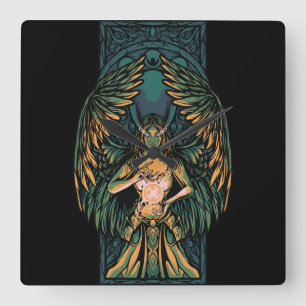 Guardian Angel Square Wall Clock