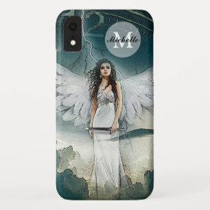 Guardian Angel Stormy Sky Blue White iPhone XR Case