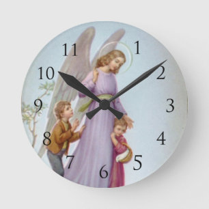 Guardian Angel Wall Clock with Numbers