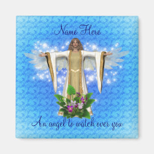 Guardian Angel Watch Over Inspirational Magnet