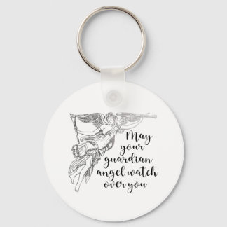 Guardian Angel Watch Over You, Grief And Loss T-Sh Key Ring