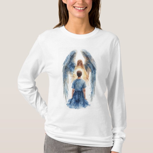 Guardian Angel Women's Long Sleeve Tee Shirt (Front)