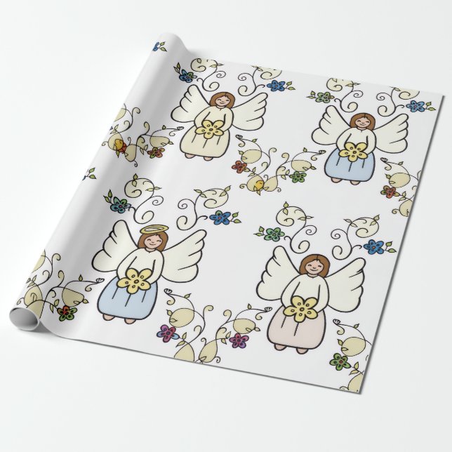 Guardian Angel Wrapping Paper  (Unrolled)