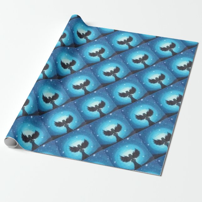 Guardian Angel Wrapping Paper (Unrolled)