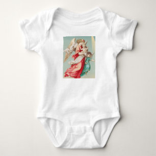 Guardian Angels Carrying A Child Ethereal Art Baby Bodysuit