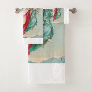 Guardian Angels Carrying A Child Ethereal Art Bath Towel Set