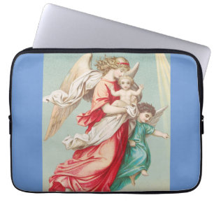 Guardian Angels Carrying A Child Ethereal Art Laptop Sleeve