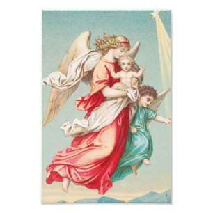 Guardian Angels Carrying A Child Ethereal Art Photo Print