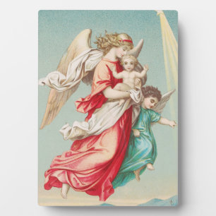 Guardian Angels Carrying A Child Ethereal Art Plaque